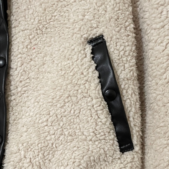 Blank NYC Cream Teddy Jacket with Black Accents - Picture 6 of 11